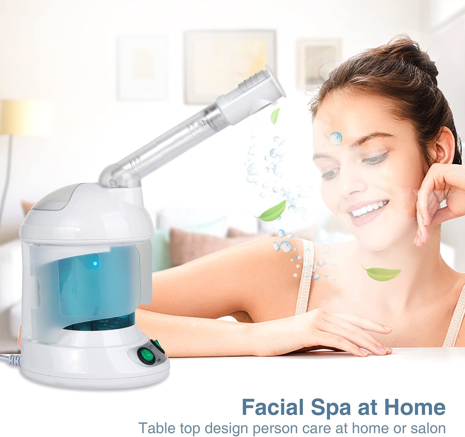 DYB Portable Facial Steamer, Nano Ionic Face Steamer with 360°Rotatable Sprayer,Mini Facial Steamer for Salon and Spa,1 Piece Headband and 4 Pieces Steel Skin Kits. - Image 4